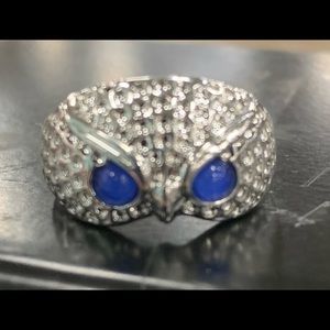 Cute Silver Tone Owl Ring